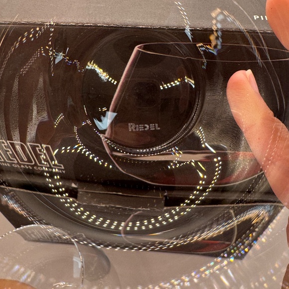 Riedel "O" Wine Tumbler Pinot Nebbiolo stemless crystal wine glass set of 6. - Picture 7 of 10